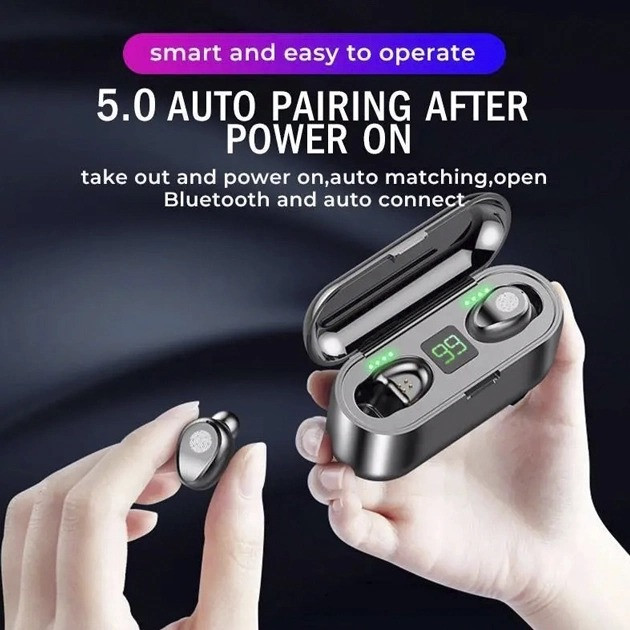 Бездротові Bluetooth навушники Amoi F9 2000 мАч Black