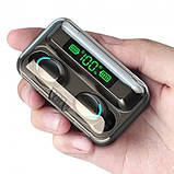 Сенсорні бездротові Bluetooth навушники із зарядним кейсом TWS BTH-F9-5 Black, фото 2