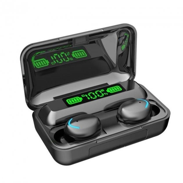 Сенсорні бездротові Bluetooth навушники із зарядним кейсом TWS BTH-F9-5 Black