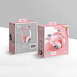 Дитячі бездротові навушники LED з котячими вушками котика Cat STN-28 Bluetooth, фото 4