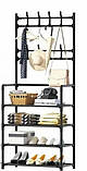 Вішалка New simple floor clothes rack для одягу з полицями для взуття 150х60x26см, фото 3