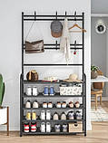 Вішалка New simple floor clothes rack для одягу з полицями для взуття 150х60x26см, фото 4