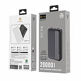 Потужний акумулятор power bank Lenyes PX263 20000mAh (реальна ємність) павербанк Black, фото 4