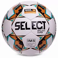 Мяч футбольный SELECT BRILLANT SUPER FB-4808 №5 (PU, камера-латекс, ручная сшивка, 415-465 грамм)