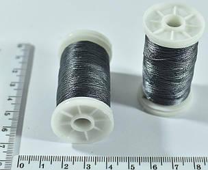 Нитка для шкіри, взуття, поліестер 233/3, 100м, темно сіра,№2346, Польща