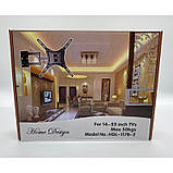 Кронштейн для телевізора 14-55" дюйми до 50 кг, HDL-117-B-2 настінний кронштейн для ТВ, фото 7