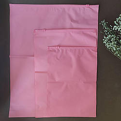 Пакет із бігунком водонепроникний 35*45 рожевий