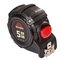 Рулетка гумова з нейлоновим покриттям полотна 5 м × 25 мм автостоп Vitals Professional 181736