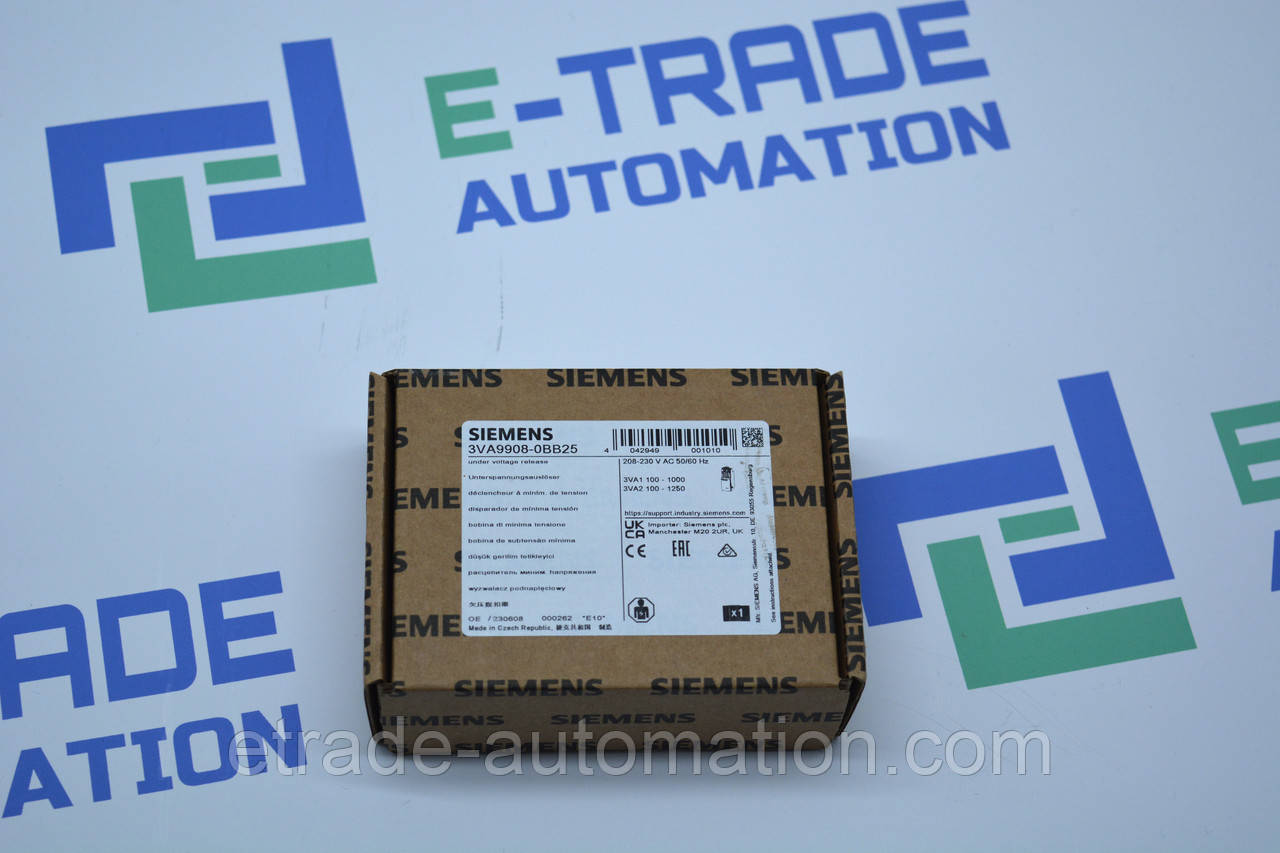 Розчіплювач напруги Siemens 3VA9908-0BB25