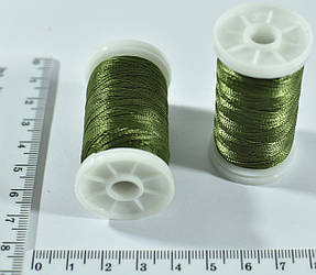 Нитка для шкіри, взуття, Поліестер 233/3, 100м, зелений хакі, Польща