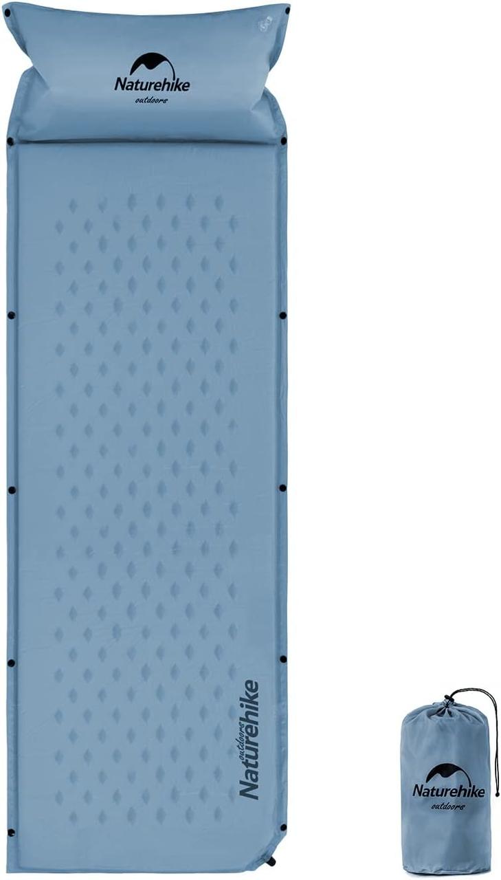 Самонадувний килимок з подушкою Naturehike NH15Q002-D (Blue)
