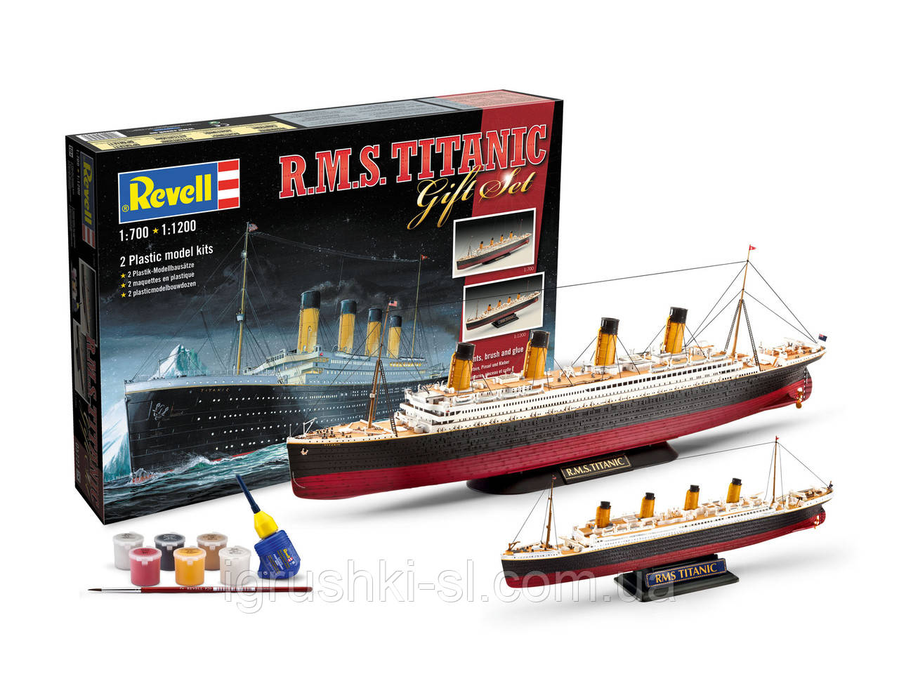 Збірна модель (1:700) (1:1200) Корабель "R.M.S. Titanic", 2 моделі в наборі (Подарунковий набір), фото 1