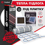 Електрична тепла підлога Valmi Mat 7м² /1400Ват/200Вт/м² нагрівальний мат терморегулятором Valmi P30, фото 2