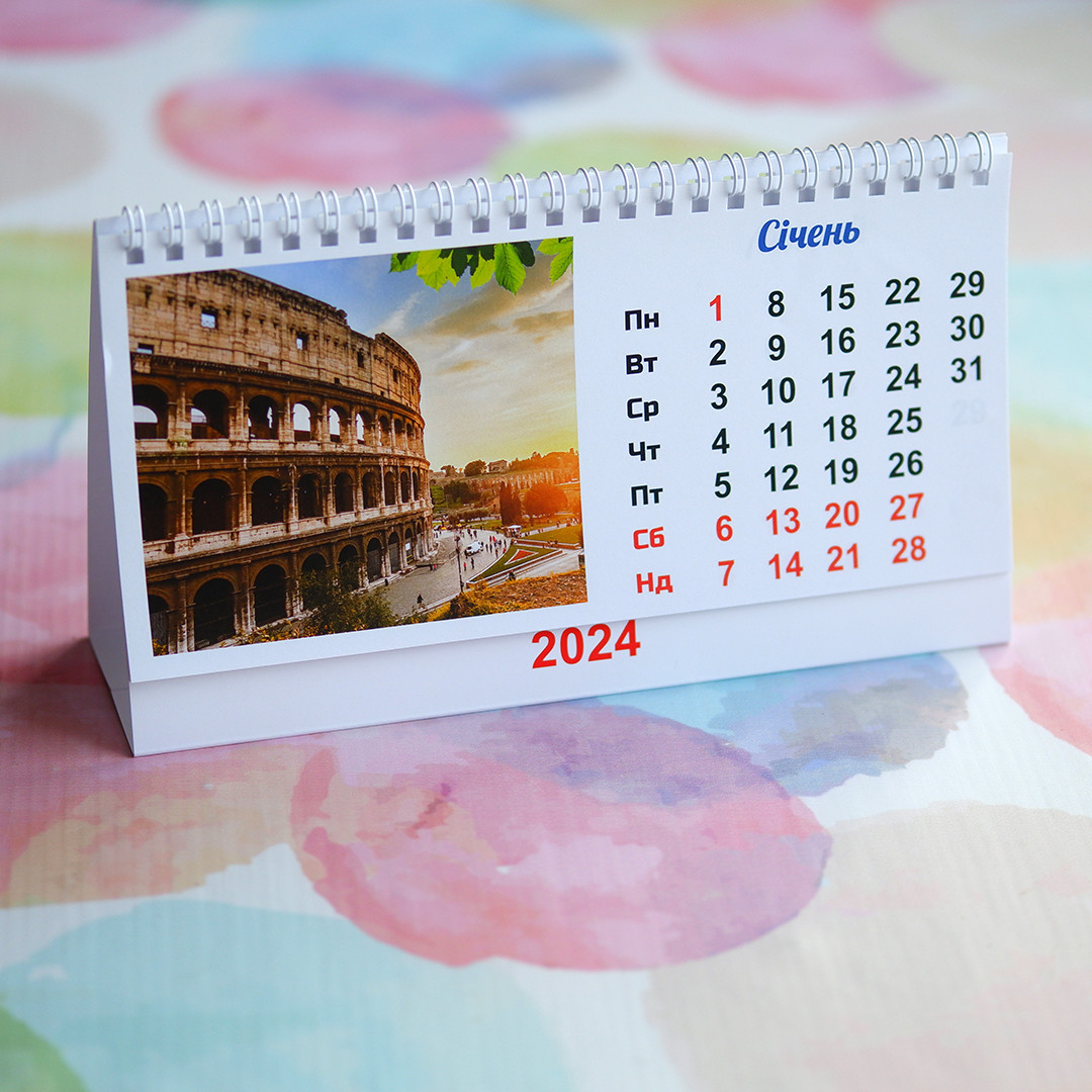 Настільний перекидний календар 2024, Архітектура