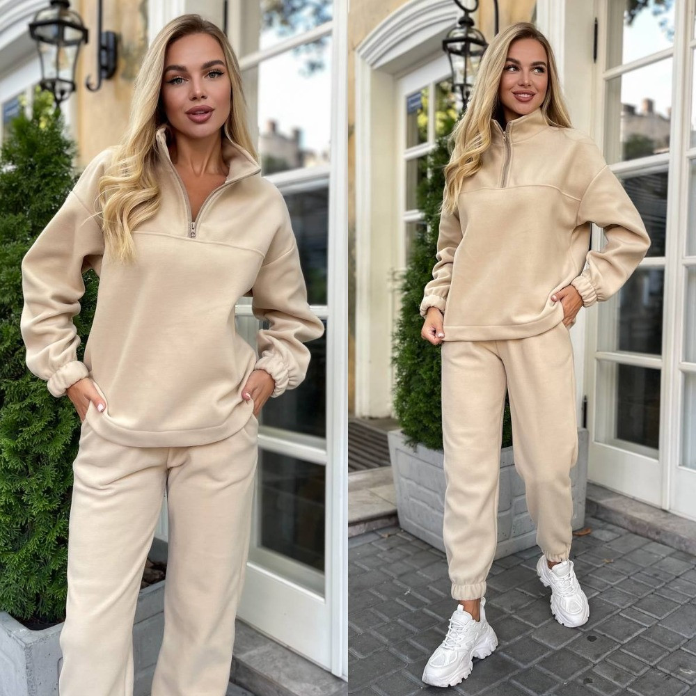 Теплий флісовий костюм-двійка Розміри: 42, 44, 46,48, фото 1