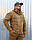 Куртка Хантер флісова на мембрані непромокаюча койот, фото 2