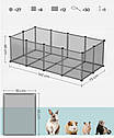 Манеж для тварин BLACK SONGMICS 143 Х 73 Х 46 СМ ART-2383, фото 2