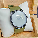 Жіночий наручний кварцовий стрілочний годинник хакі Skmei 1509AG Army Green, фото 6