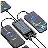 Портативний зарядний пристрій Power Bank на сонячній батареї UKC 10000 mAh, фото 4