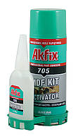 Akfix 705 клей з активатором для експрес-клеювання (25 г + 100 мл)