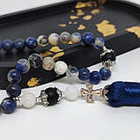 Чотки із каміння содаліт на 33 намистини, фото 2