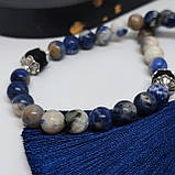 Чотки із каміння содаліт на 33 намистини, фото 7