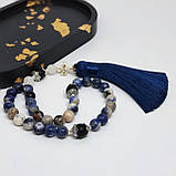 Чотки із каміння содаліт на 33 намистини, фото 6