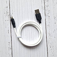 Кабель Hoco X21 Plus Silicone Cable Lightning силиконовый (1м 2.4A) белый