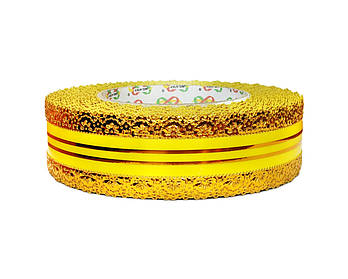Флористична стрічка - №16 (4 см х 25 ярдів) жовта