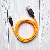 Кабель Hoco X21 Plus Silicone Cable Lightning силиконовый (1м 2.4A) оранжевый