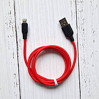 Кабель Hoco X21 Plus Silicone Cable Lightning силиконовый (1м 2.4A) красный