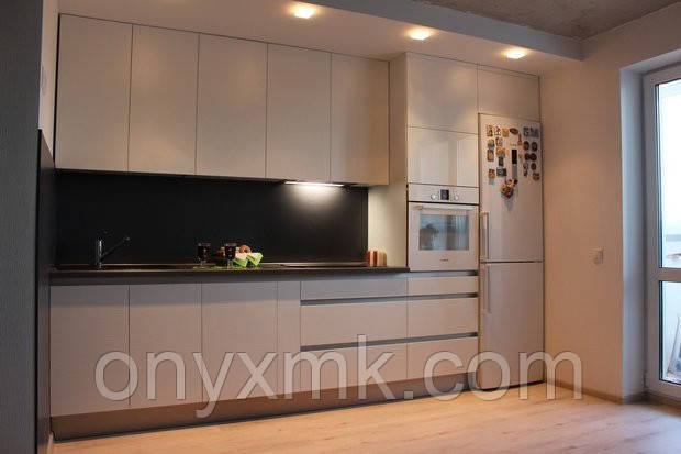 Пряма кухня 4метри без ручок, фото 1