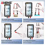 Автоматичний цифровий мультиметр тестер ANENG 681 black, фото 6