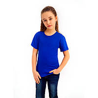 Дитяча синя футболка Hakro для дівчинки - 21101- 5-6 років - р.116