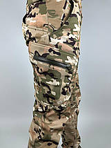 Чоловічі демісезонні штани софтшелл,Штани ULTIMATUM Soft Shell Мультикам,тактичні армійські штани soft shell, фото 2