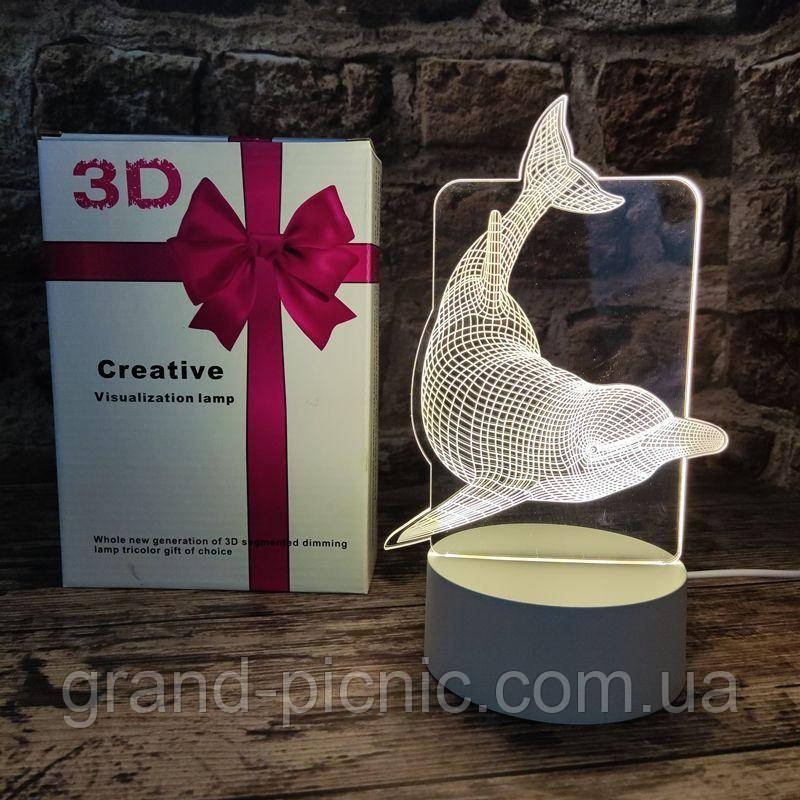 Оригінальний 3-D світильник нічник, фото 1