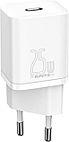 Мережевий зарядний пристрій Baseus Super Si 1C 25W EU Set with Type-C to Type-C white (TZCCSUP-L02), фото 2