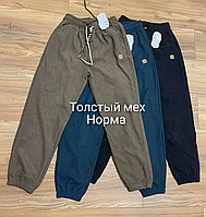Женские штаны плотный рубчик на меху НОРМА (р-ры: 44-52) DT1521 (в уп. разный цвет) Фабричный Китай.