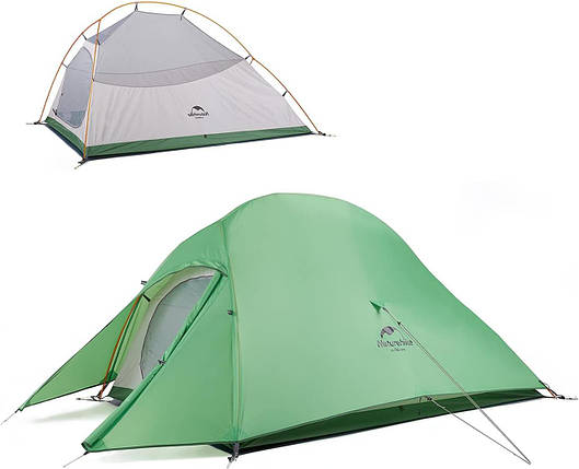 Легкий двомісний намет Naturehike Сloud Up 2 Updated NH17T001-T (Green), фото 1