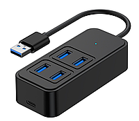 USB хаб Deepfox 1901U Type A 4+1 порта hub концентратор 5 in 1