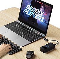 USB хаб Deepfox 1901U Type A 4+1 порти hub концентратор 5 in 1, фото 5