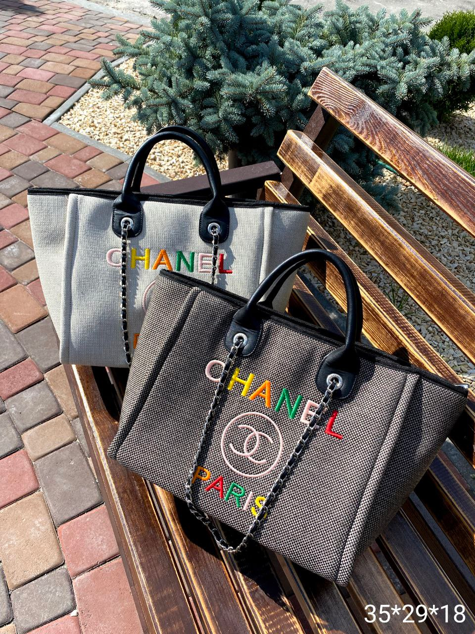 Жіноча сумка Chanel, тканинної шопер, 35*29*18 см, 931127, фото 1