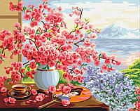 Картина по номерам Цветы Набор для росписи Японский натюрморт Живопись по номерам 40x50 Brushme BS51595