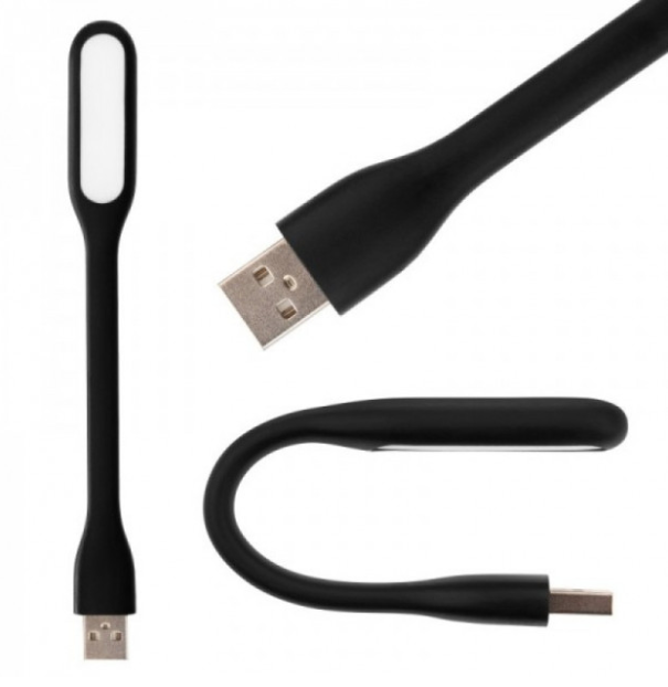Мініліхтарик USB LED для ноутбука, читання в темряві black (491807) OF (st232)