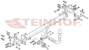 Польський фаркоп на Mercedes C-class W205 S205 2014-2021, фото 3