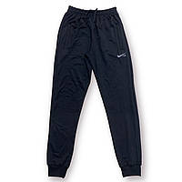 Штаны спортивные мужские тёплые с манжетом Nike, размер 46-54, чёрные, 05401