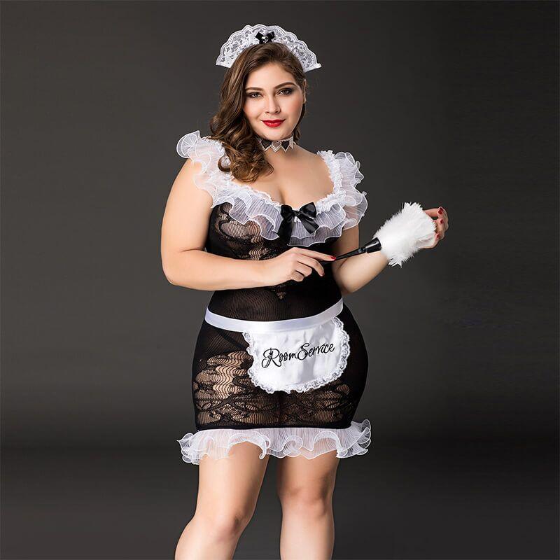 Еротичний костюм Елітної покоївки JSY, Plus Size (L/XL), фото 1