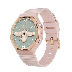 Смарт-годинник SENBONO H80 Pink (дзвінки, тонометр, пульсоксиметр)