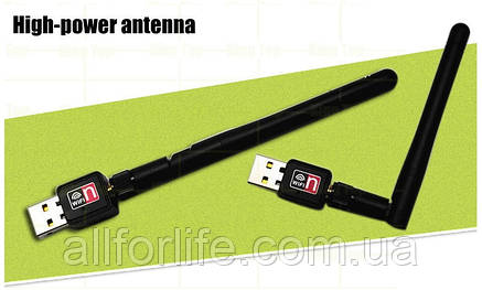 Бездротова спідниця вай фай антена адаптер USB Wi Fi 150 Mbps, фото 2