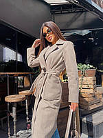 Шикарное женское пальто. Женское пальто Кашемир Шерсть Мокко, 46-48
